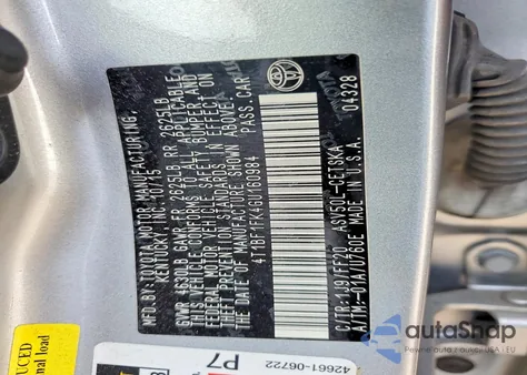 2016 Toyota Camry Le z USA, uszkodzony, nr VIN 4T1BF1FK4GU160984